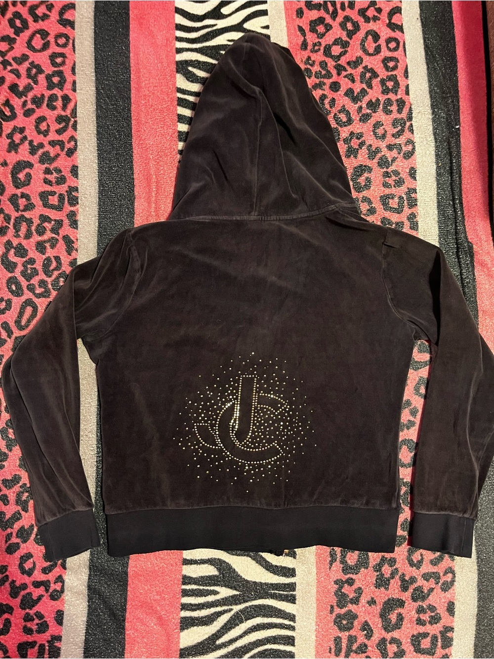 Juicy Couture velour gold rhinestone jacket